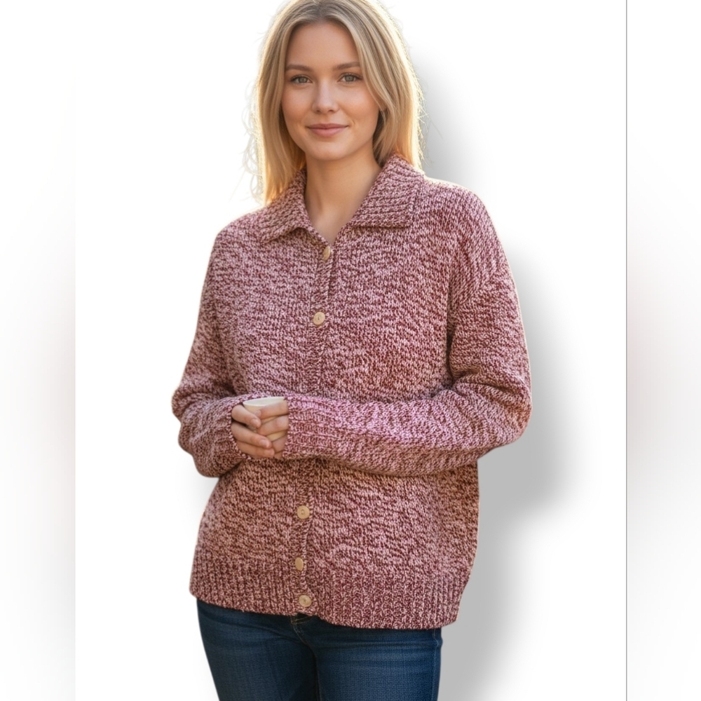 TALBOTS COTTON CARDIGAN SWEATER